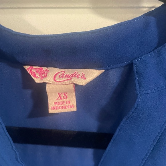 Candie's Blue Button-Up Blouse - Picture 2 of 3